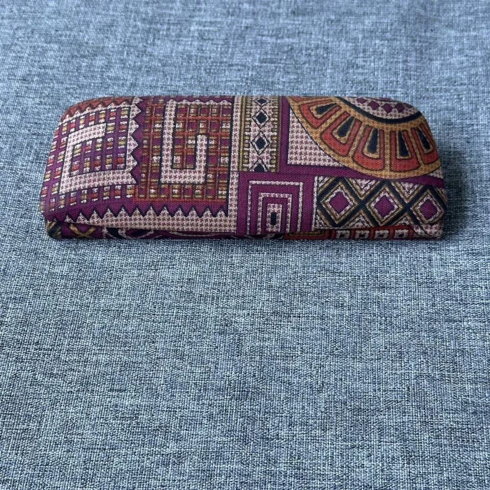 Mid Century Mod Eyeglass Case From England Geometric Retro True Vintage